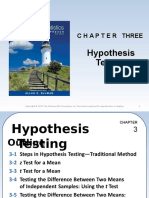 Chapter 3 Hypothesis Testing - Mean One Sample