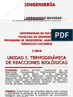 Unidad I - Termodinamica de Reacciones Biologicas