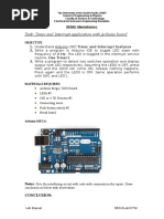 Task: Timer and Interrupt Application With Arduino Board