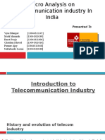 Micro Analysis On Telecommunication Industry in India