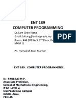 Ent 189 C Programming