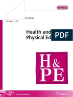 Full Proposed 2010 Ontario Physical Education and Health Curriculum (Includes Sex Ed)