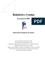 Relatório e Contas de 2009 Da Federação Portuguesa de Xadrez