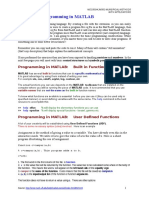 MEC500 Programming in MATLAB