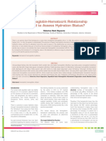 Opini-Can Hemoglobin-Hematocrit Relationship Be Used To Assess Hydration Status