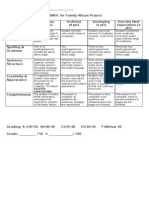 Family Album Rubric