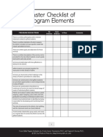 Master Checklist of Program Elements