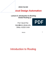 VLSI Physical Design Automation: Lecture 9. Introduction To Routing Global Routing (I)