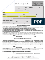 YMCA Youth Indoor Soccer Registration Form