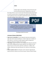 The Design and Build Procurement