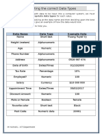 Data Types Task 1