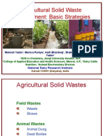 Agricultural Solid Waste Management: Basic Strategies: National Dairy Research Institute