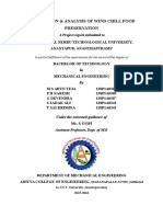 Fabrication & Analysis of Wind Chill Food Preservation