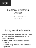 Electrical Switching Devices Course Presentation