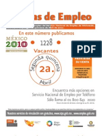 Ofertas de Empleo Segunda de Abril Michoacan Imprenta