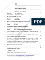 Class 09 Science Motion Sample Test 03