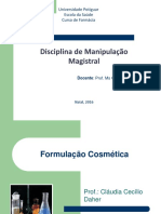 Aula 3 Formulação Cosmética 2016.1 PDF