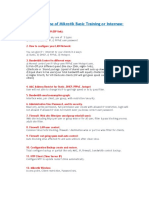 Basic & Advanced Syllabus of Mikrotik