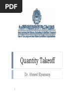 Quantity Takeoff: Dr. Ahmed Elyamany