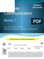 Wireless Communication: Notes 1