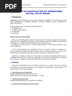 Dosificación de Hormigones. Método Ing. García Balado