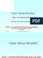 Taylor Series and Numerical Methods