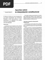 Apuntes Sobre La Interpretacion Constitucional