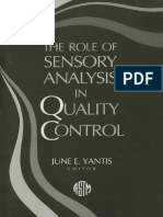 The Role of Sensory Analysis in Quality Control