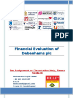 Financial Evaluation of Debenhams PLC