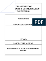 Computer Networks, EC-803, Lab Manual