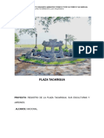 Ficha de Registro de Esculturas Plaza Tacarigua