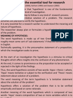 Characteristics of A Good Hypothesis