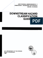 USBR TechMemo11 DownstreamHazardClassificationGuidelines1988 PDF