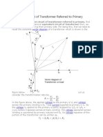 Equivalent Circuit of Transformer Referred To Primary