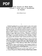 Huerta Calvo J La Teoria Literaria de Mijail Bajtin 1982