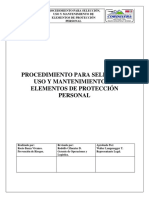 P. para La Selección Uso y Mantenimiento de Los EPP