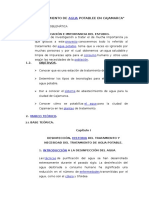 Trataniento de Agua Potable en Cajamarca