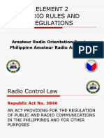 Revised PARA Element2 Radio Laws