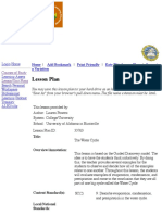 Alex Lesson Plan The Water Cycle