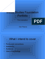 Media Studies Foundation Portfolio Evaluation 1