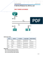 Sergio David Valdes Torres A01365520: Lab - Observing ARP With The Windows CLI, IOS CLI, and Wireshark