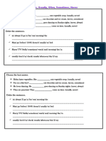 Adverbs of Frequency Worksheet