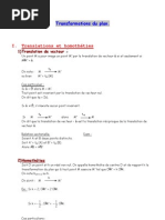 Transformations Translation Homothetie