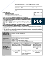 Lesson Planning Form For Accessible Instruction - Calvin College Education Program