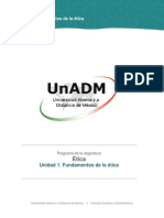 Unidad 1. Fundamentos de La Etica - Contenido Nuclear