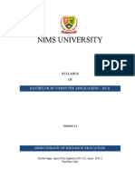 Bca Syllabus NIMS UNIVERSITY