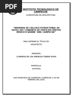 Memoria de Calculo Estructural de Hotel