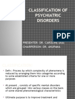 Classification of Psychiatric Disorders