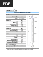 Drill Pipe Performance Characteristics Sheet