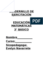 Cuadernillo de Ejercitación Matemáticas 3° Básico